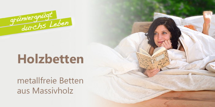 natürliches ökologisches Massivholzbett metallfrei kunststofffrei Holzbett Vollholz von purNatour