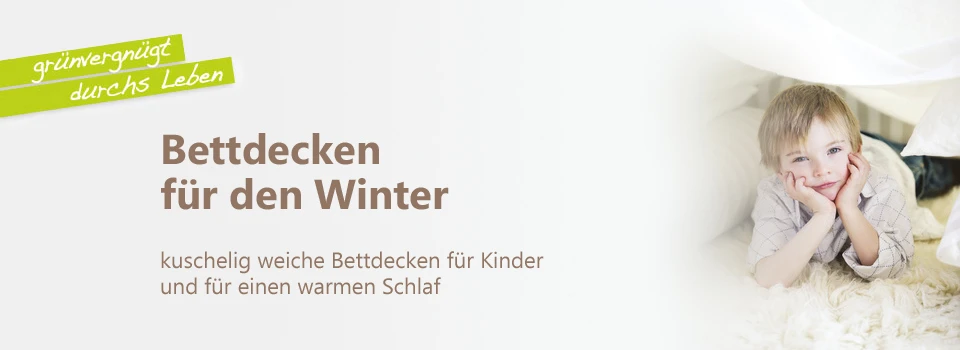 natürliche Bio Bettdecken für Kinder und für die Winterzeit den Winter