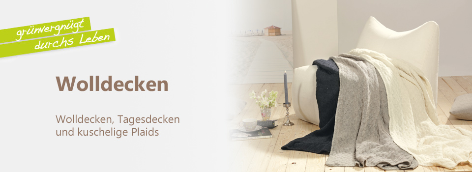 natürliche Bio Wolldecken, Tagesdecken und Plaids