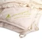 Preview: Bänder Bettdecke Schurwolle naturbelassen 4-Jahreszeiten Kombidecke extra warm, weich und kuschelig von grünvergnügt by purNatour