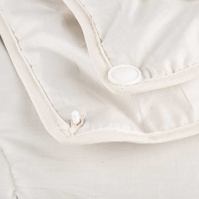 Variante mit Knöpfen Tencel bettdecke bio 4 jahreszeiten warm weich kuschelig Steckknöpfe grünvergnügt by purnatour