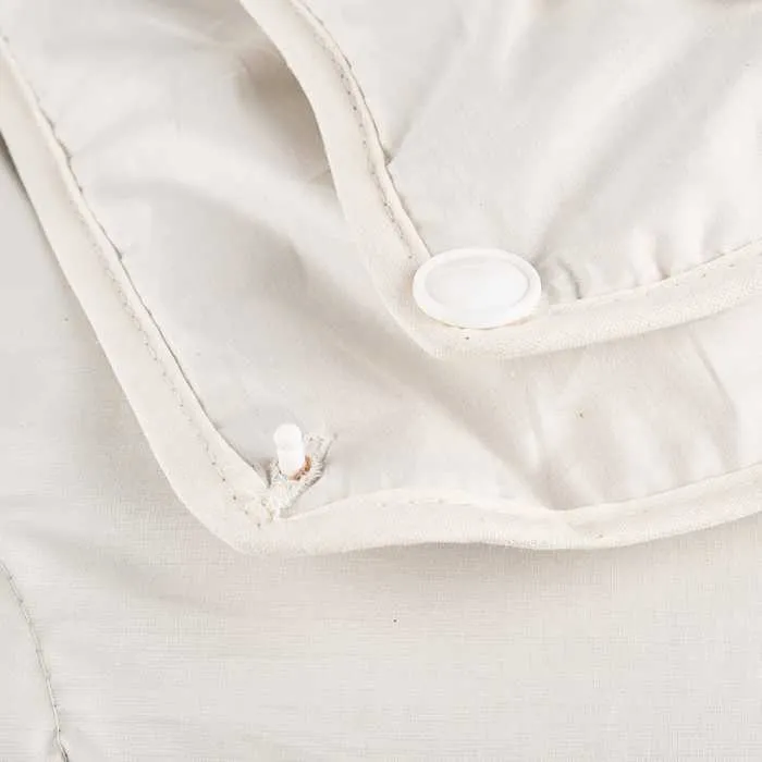 Variante mit Knöpfen Tencel bettdecke bio 4 jahreszeiten warm weich kuschelig Steckknöpfe grünvergnügt by purnatour