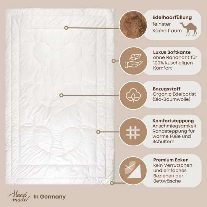 Kamel Bettdecke Winter mit Kamelhaar von grünvergnügt