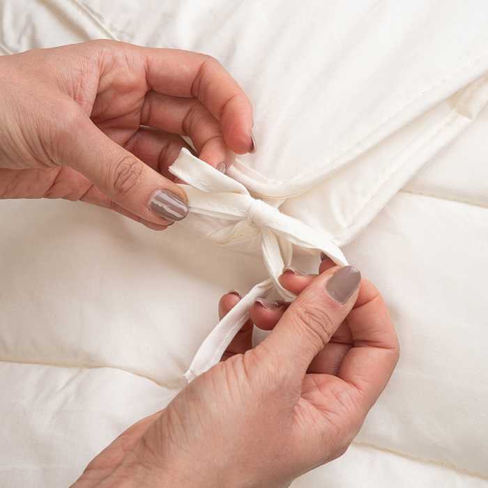 Bänder tencel bettdecke bio 4 jahreszeiten warm weich kuschelig grünvergnügt by purnatour