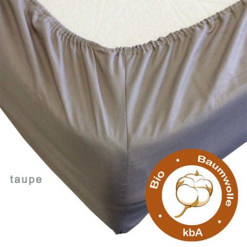 Spannbetttuch Organic / 100% Bio Cotton Perkal / versch. Farben/ handmade in Germany
