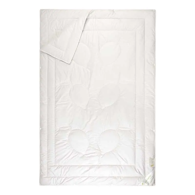 4-Jahreszeiten Bettdecke Merinowolle und Tencel - bio organic -