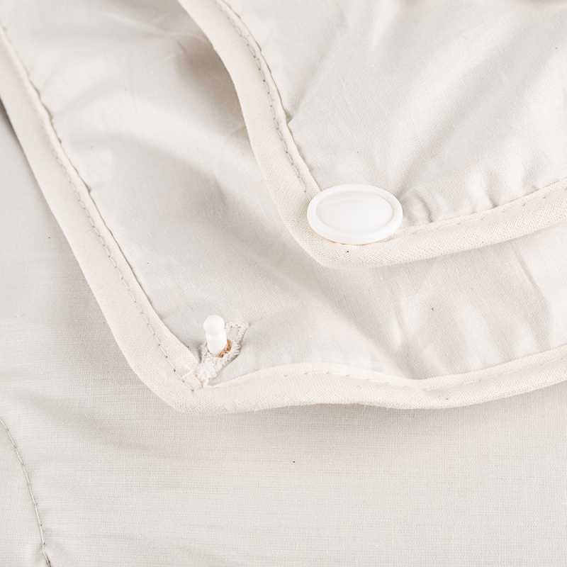 Variante mit Knöpfen Tencel bettdecke bio 4 jahreszeiten warm weich kuschelig Steckknöpfe grünvergnügt by purnatour