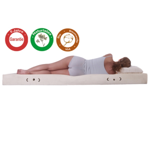 Matratze Naturlatex Ergo-Zone, 15 cm, kbA Doppeljersey